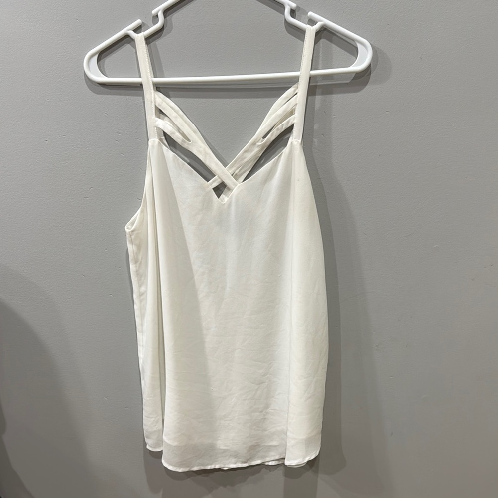 Elegant White Strappy Top